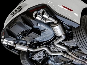 Ford Mustang Performance Exhaust - AWE Tuning - Cat Back Touring Edition Quad Tip - Chrome Silver - `18-`27